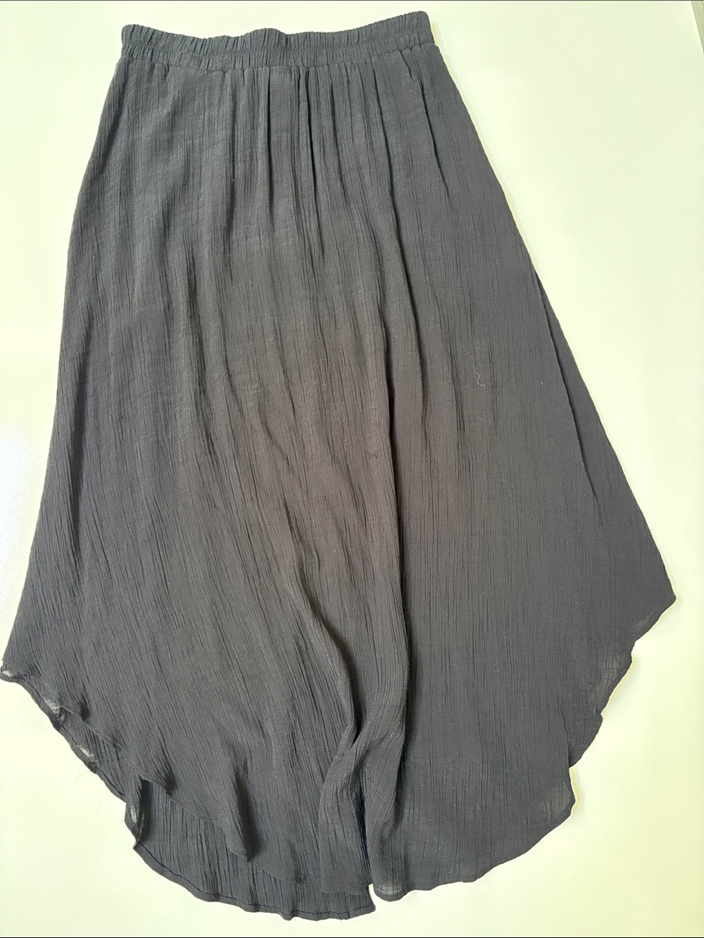 Halara Women's High Waisted Drawstring Pocket Flowy Midi Casual Skirt - Picture 7 of 8